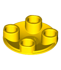 LEGO - Plaat, rond 2 x 2 met afgeronde onderkant (bootnop) - Yellow | N - Thumbnail