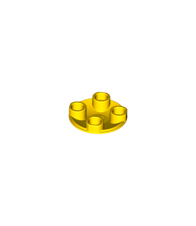 LEGO - Plaat, rond 2 x 2 met afgeronde onderkant (bootnop) - Yellow | N