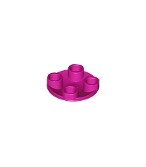 LEGO - Plaat, rond 2 x 2 met afgeronde onderkant (bootnop) - Magenta | N - Thumbnail