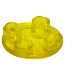 LEGO - Plaat, rond 2 x 2 met afgeronde onderkant (bootnop) - Trans-Yellow | N - Thumbnail