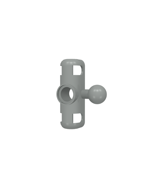 LEGO - Technic, stuurarm klein met pen-gat en trekbal (Vintage jaren ’90 onderdeel) - Light Gray | N
