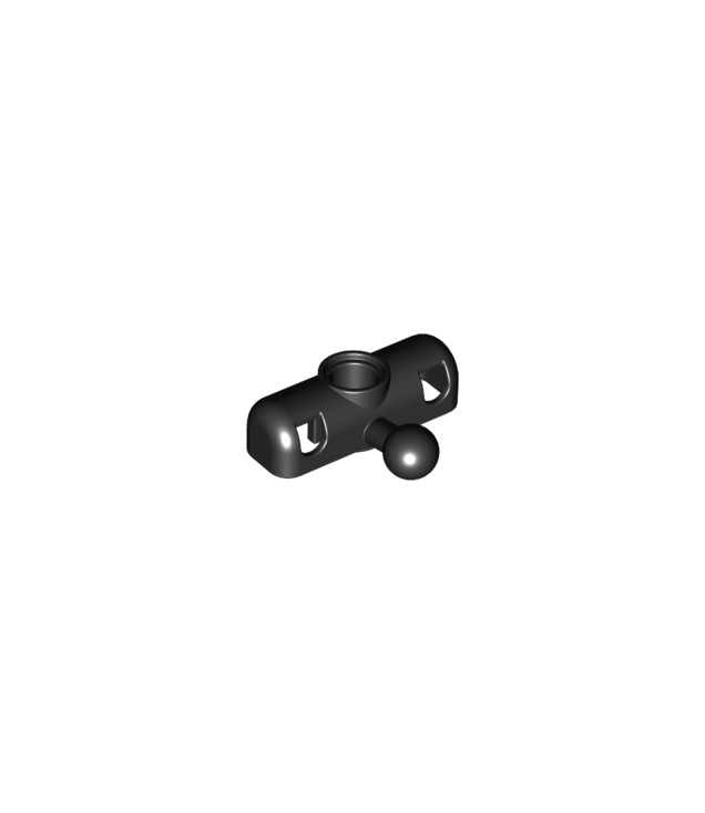 LEGO - Technic, stuurarm klein met pen-gat en trekbal (Vintage jaren ’90 onderdeel) - Black | N