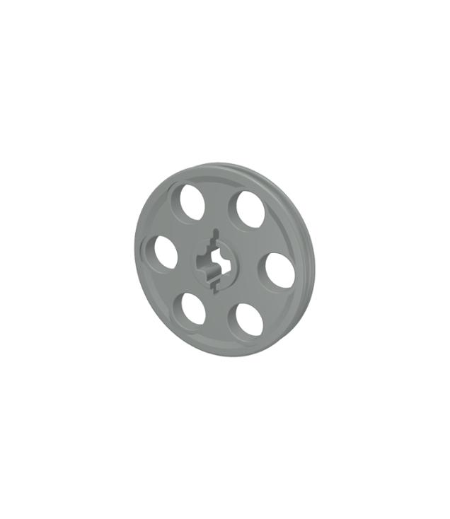 LEGO - Technic, wigriemwiel (poelie) (Vintage jaren ’90 onderdeel) - Light Gray | N