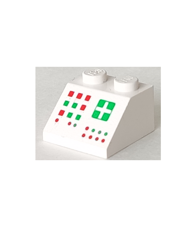 LEGO - Helling 45 graden 2 x 2 met computerpaneel-opdruk (Vintage jaren ’90 onderdeel) - White | N