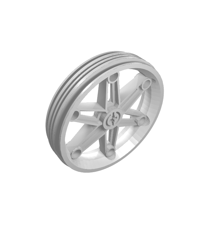 LEGO - Wiel Ø61,6 mm x 13,6 mm motorfiets (Vintage jaren ’90 onderdeel) - White | N