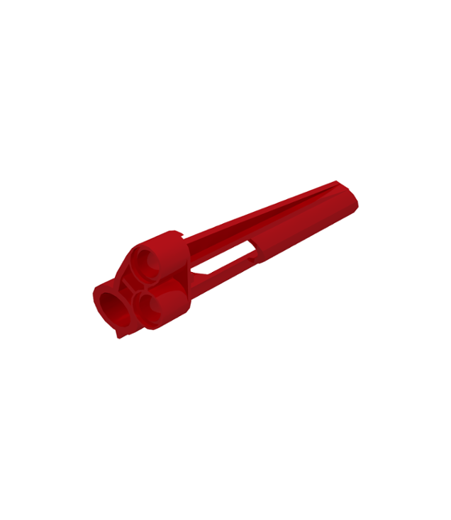 LEGO - Technic, paneelbekleding #7 klein lang met groot gat, zijde A (Vintage jaren 2000 onderdeel) - Red | N