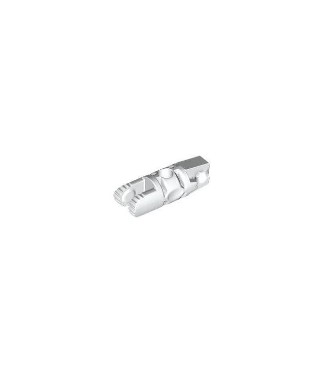 LEGO - Scharniercilinder 1 x 3 vergrendelend met 1 vinger en 2 vingers aan uiteinden, 9 tanden, met gat - White | N