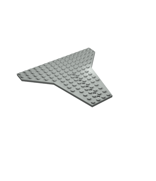 LEGO - Wig, plaat 16 x 14 shuttle (Vintage jaren ’90 onderdeel) - Light Gray | N