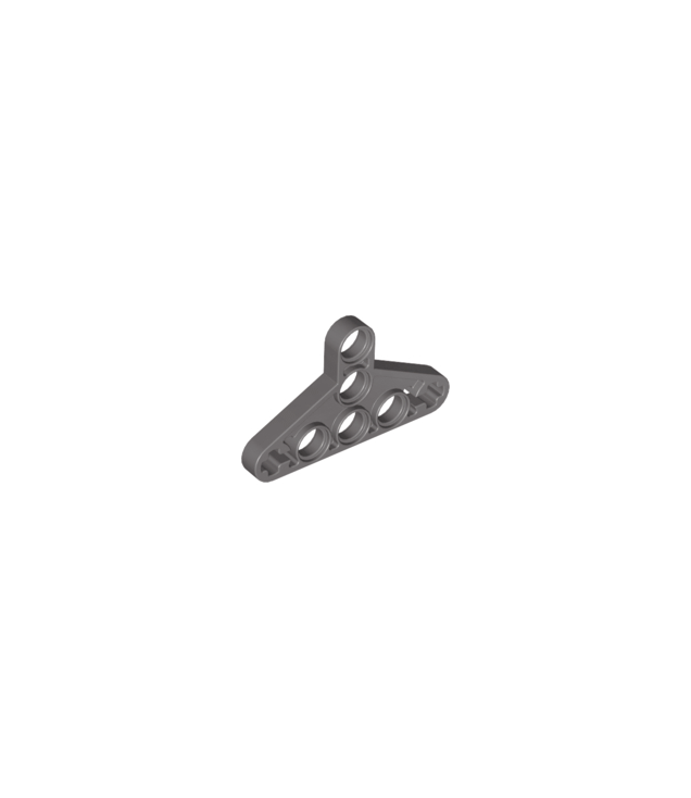 LEGO - Technic, hefarm gemodificeerd driehoek dun 3 x 5 met volledige steunpunten (Vintage jaren 2000 onderdeel) - Dark Bluish Gray | N