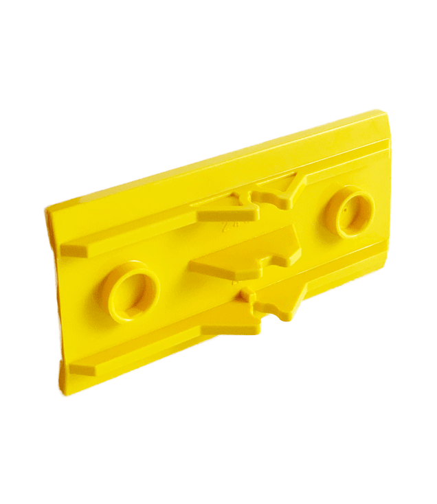 LEGO - Voertuig, spoiler / ploegblad 6 x 3 met scharnier (Vintage jaren ’90 onderdeel) - Yellow | N