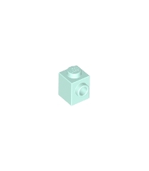 LEGO - Steen, gemodificeerd 1 x 1 met nop aan zijkant - Light Aqua | N - Thumbnail