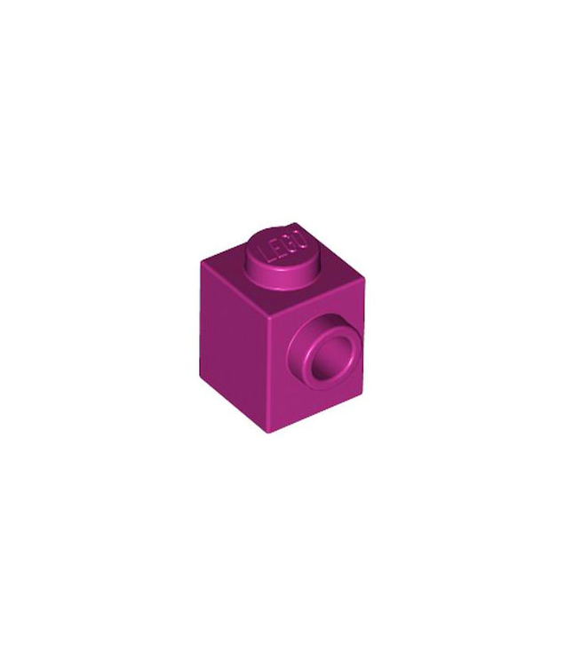 LEGO - Steen, gemodificeerd 1 x 1 met nop aan zijkant - Magenta | N