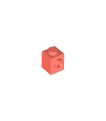 LEGO - Steen, gemodificeerd 1 x 1 met nop aan zijkant - Coral | N - Thumbnail