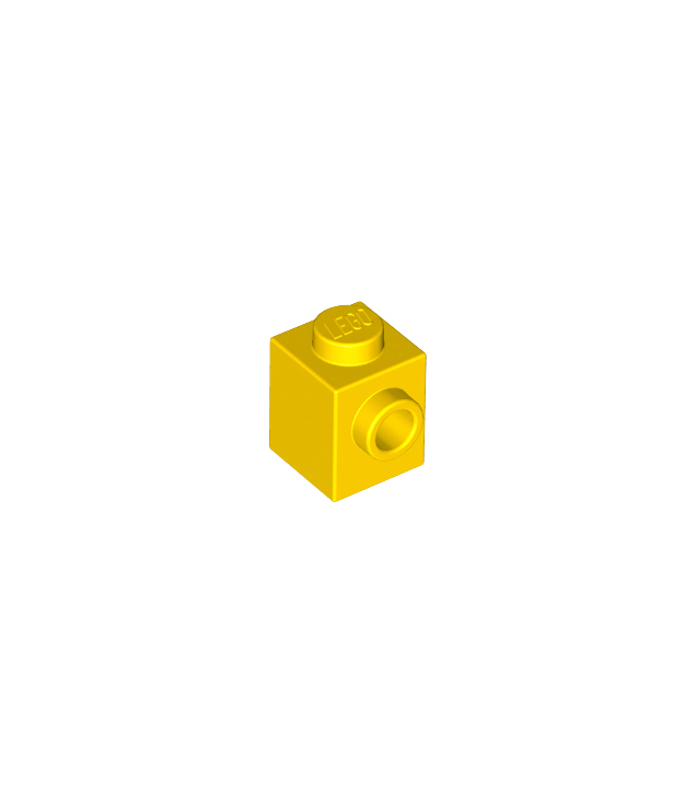 LEGO - Steen, gemodificeerd 1 x 1 met nop aan zijkant - Yellow | N