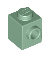 LEGO - Steen, gemodificeerd 1 x 1 met nop aan zijkant - Sand Green | N - Thumbnail