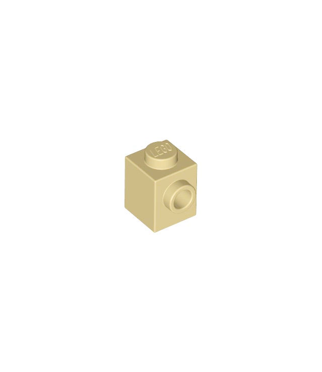 LEGO - Steen, gemodificeerd 1 x 1 met nop aan zijkant - Tan | N