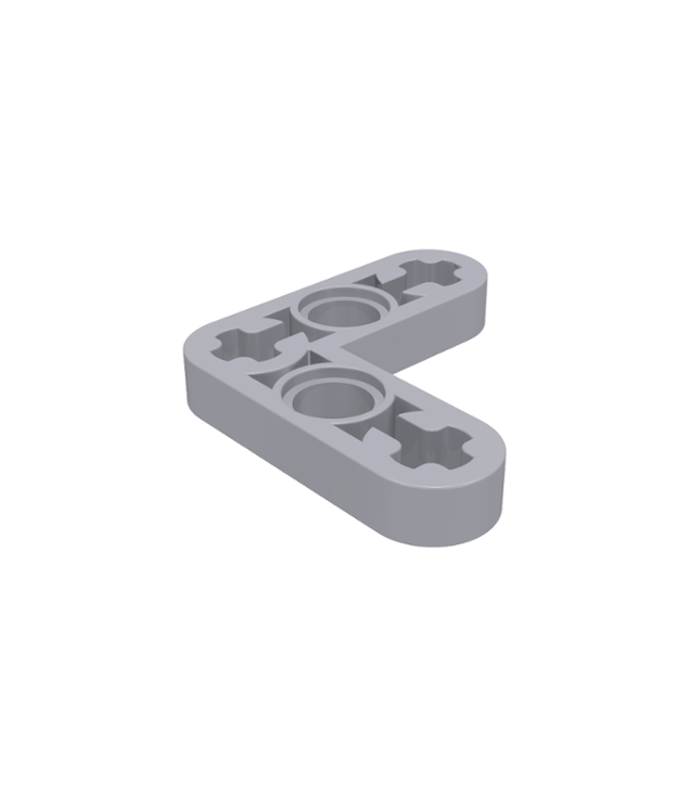 LEGO - Technic, hefarm gemodificeerd dun L-vormig 3 x 3 (Vintage jaren 2000 onderdeel) - Light Bluish Gray | N