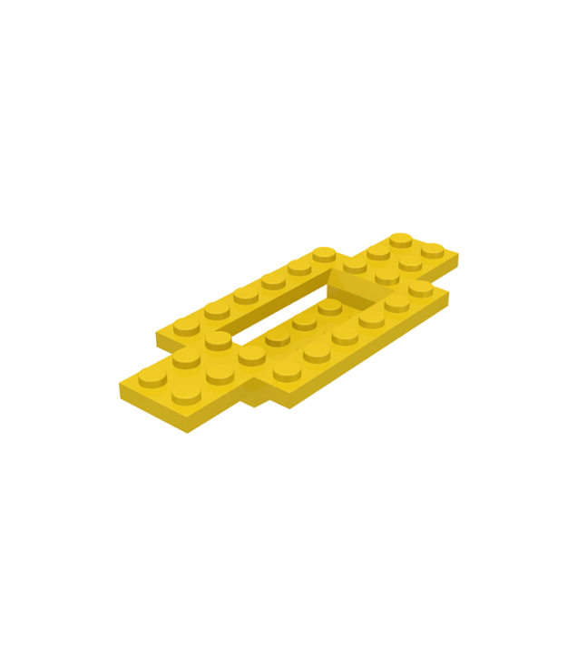 LEGO - Voertuigbasis 4 x 10 x 2/3 met 4 x 2 verzonken midden en gladde onderzijde (Vintage jaren ’90 onderdeel) - Yellow | N