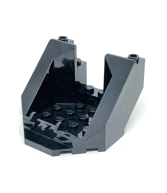 LEGO - Cockpitbasis 6 x 6 x 3 1/3 achthoekig (Vintage jaren ’90 onderdeel) - Black | N