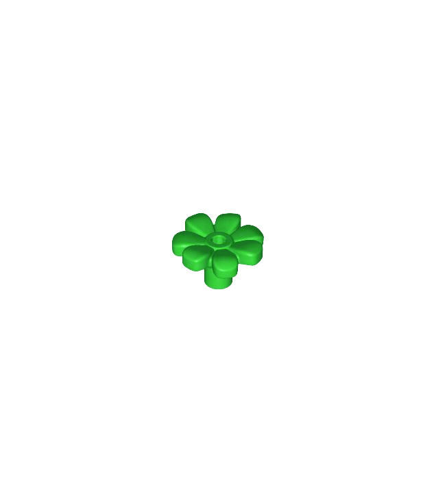 LEGO - Plantbloem met staaf en klein pen-gat - Bright Green | N