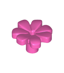 LEGO - Plantbloem met staaf en klein pen-gat - Dark Pink | N - Thumbnail