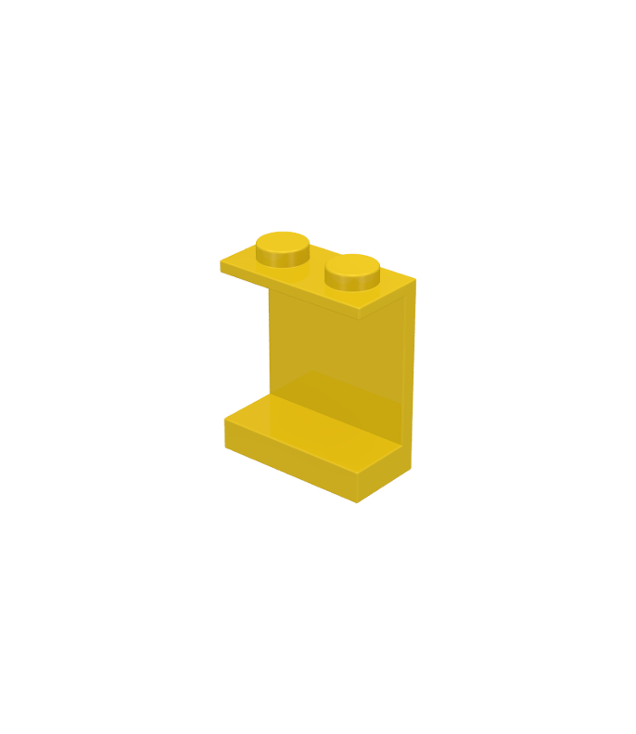 LEGO - Paneel 1 x 2 x 2 met vaste noppen (Vintage jaren ’90 onderdeel) - Yellow | N