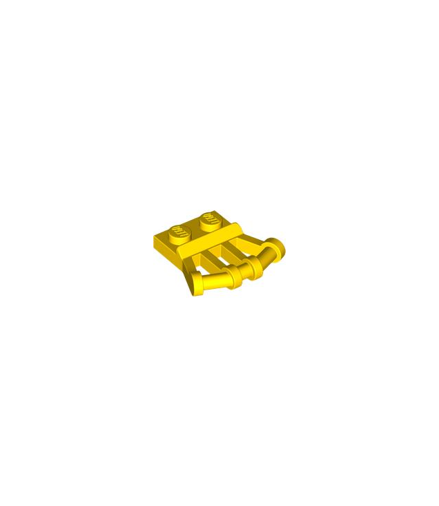 LEGO - Plaat, gemodificeerd 1 x 2 met schuine staaf-handgrepen aan zijkant - Yellow | N
