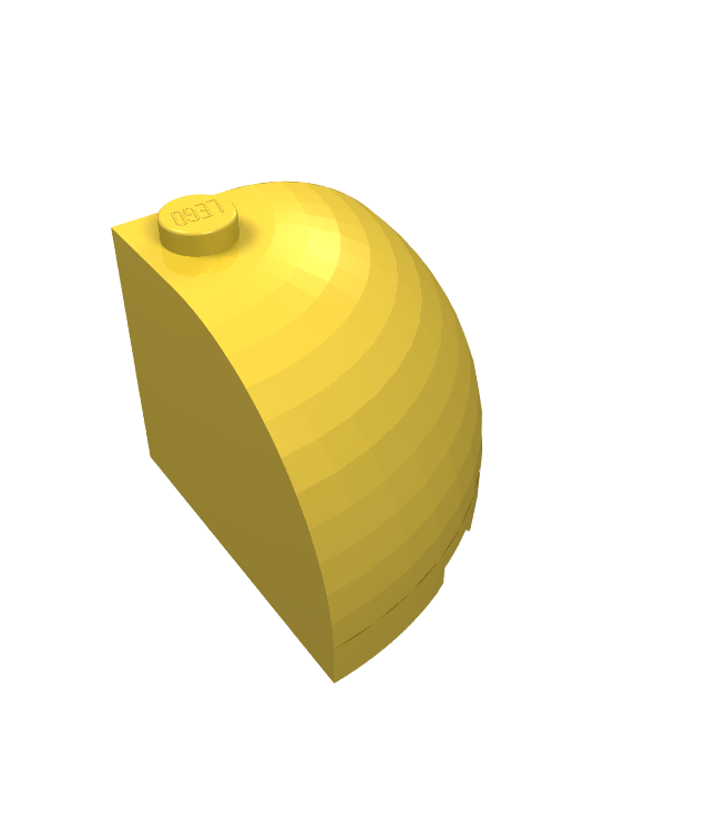 LEGO - Steen, ronde hoek 3 x 3 x 2 met koepelvormige bovenkant - Yellow | N