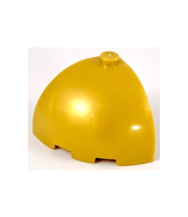 LEGO - Steen, ronde hoek 3 x 3 x 2 met koepelvormige bovenkant - Pearl Gold | N