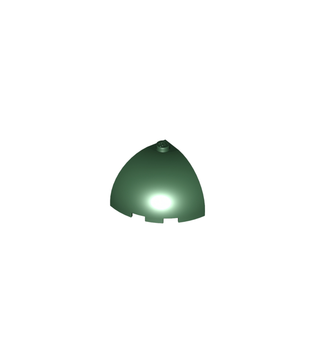 LEGO - Steen, ronde hoek 3 x 3 x 2 met koepelvormige bovenkant - Dark Green | N