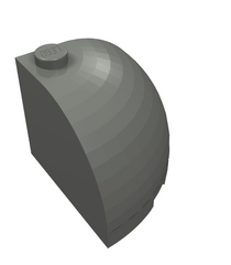 LEGO - Steen, ronde hoek 3 x 3 x 2 met koepelvormige bovenkant - Dark Bluish Gray | N - Thumbnail