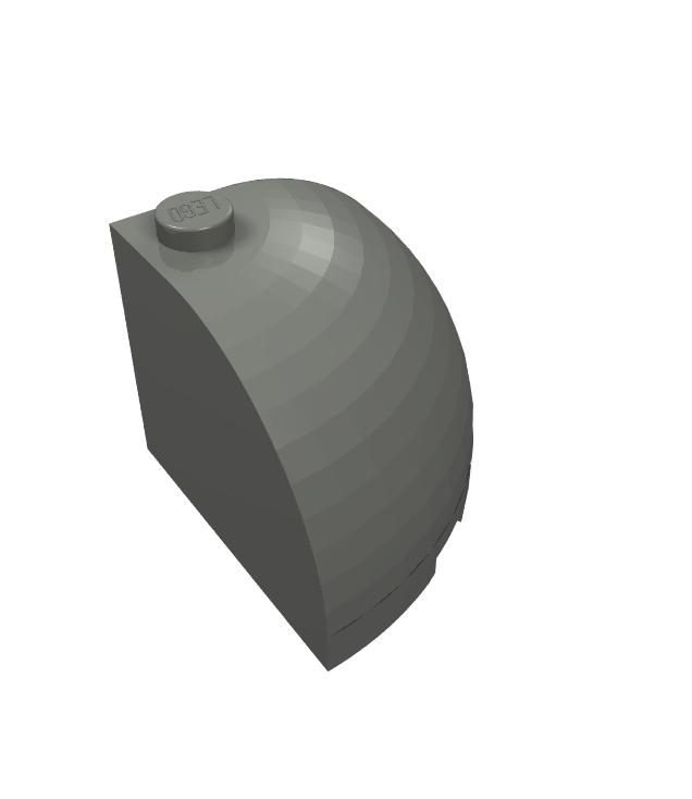 LEGO - Steen, ronde hoek 3 x 3 x 2 met koepelvormige bovenkant - Dark Bluish Gray | N