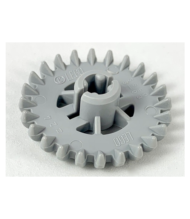 LEGO - Technic, kroonwiel 24-tands – versterkt (Vintage jaren 2000 onderdeel) - Light Bluish Gray | N