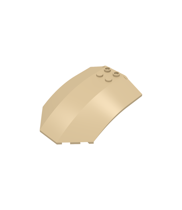 LEGO - Ruit 8 x 6 x 2 met gebogen schuine zijkanten - Tan | N