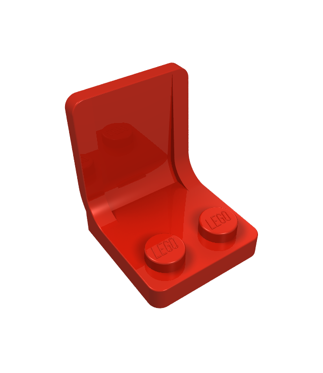 LEGO - Minifiguur-accessoire, stoel 2 x 2 - Red | N