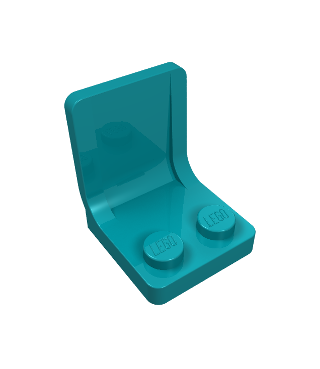 LEGO - Minifiguur-accessoire, stoel 2 x 2 - Dark Turquoise | N