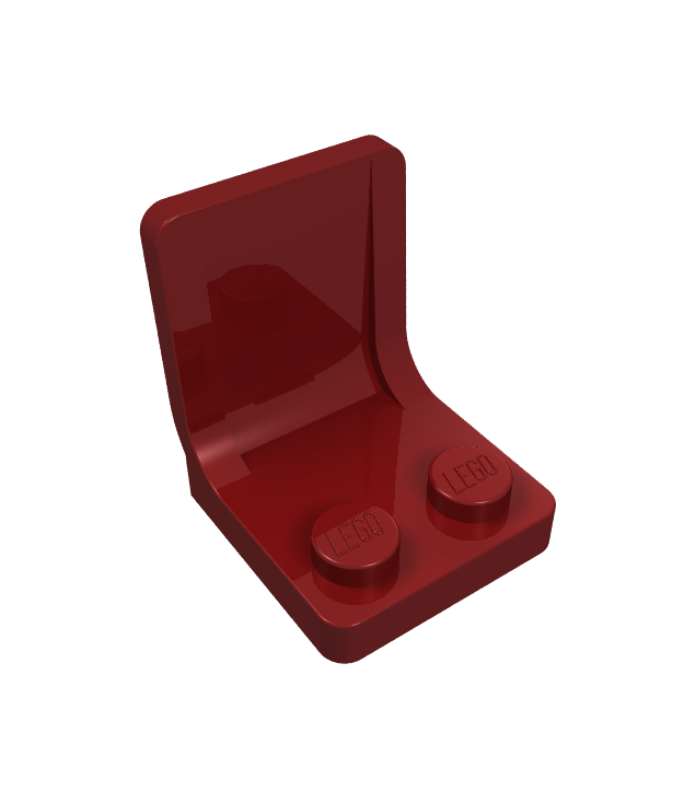 LEGO - Minifiguur-accessoire, stoel 2 x 2 - Dark Red | N