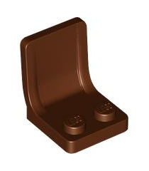 LEGO - Minifiguur-accessoire, stoel 2 x 2 - Reddish Brown | N - Thumbnail
