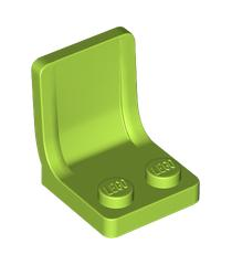 LEGO - Minifiguur-accessoire, stoel 2 x 2 - Lime | N - Thumbnail