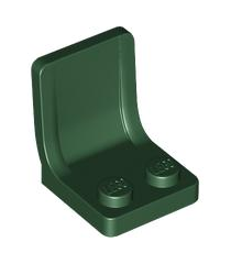 LEGO - Minifiguur-accessoire, stoel 2 x 2 - Dark Green | N - Thumbnail