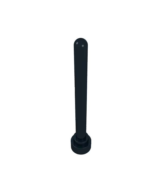 LEGO - Antenne 4H met ronde top (Vintage jaren ’90 onderdeel) - Black | N