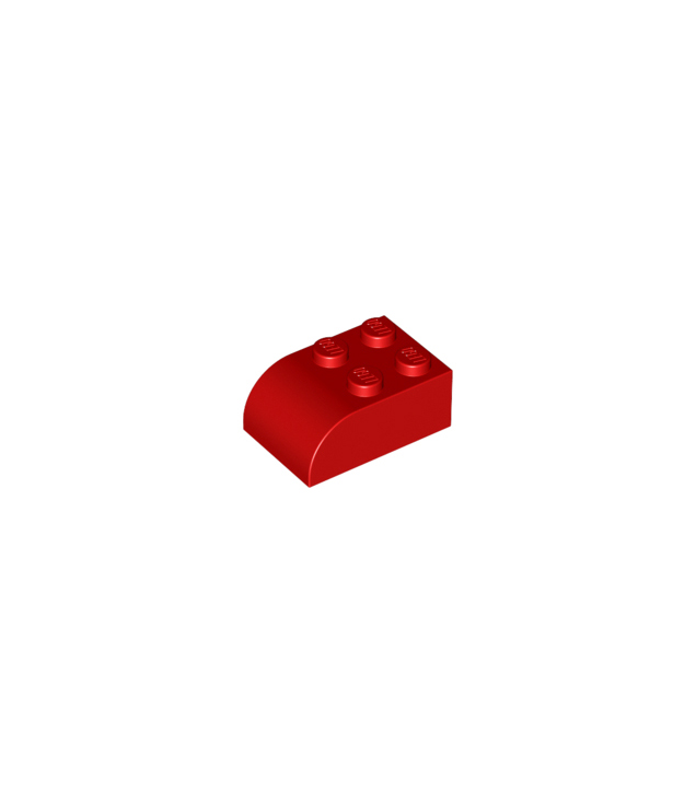 LEGO - Helling, gebogen 3 x 2 met 4 noppen (Vintage jaren ’90 onderdeel) - Red | N