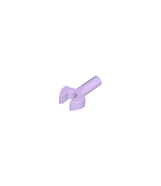 LEGO - Staaf 1L met clip, mechanische klauw - afgesneden randen en gat aan zijkant - Lavender | N