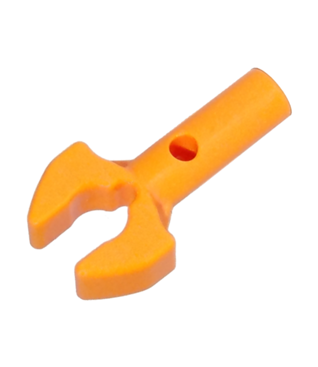 LEGO - Staaf 1L met clip, mechanische klauw - afgesneden randen en gat aan zijkant - Orange | N