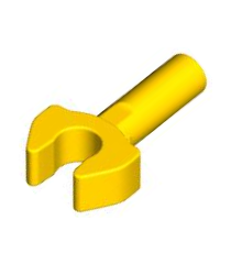 LEGO - Staaf 1L met clip, mechanische klauw - afgesneden randen en gat aan zijkant - Yellow | N - Thumbnail