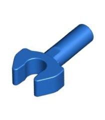 LEGO - Staaf 1L met clip, mechanische klauw - afgesneden randen en gat aan zijkant - Blue | N - Thumbnail