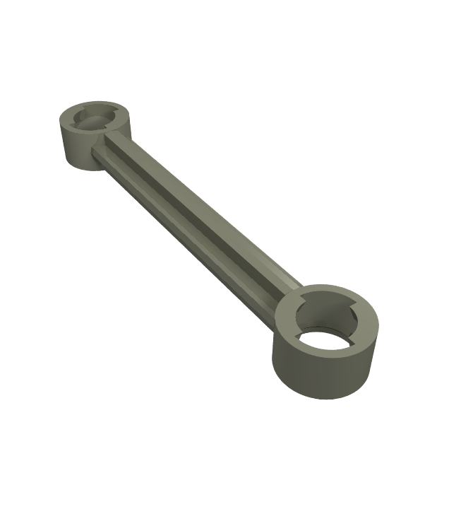 LEGO - Technic, verbindingsstuk 1 x 6 met stoppers (Vintage jaren ’90 onderdeel) - Dark Gray | N