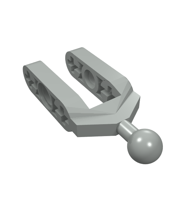 LEGO - Technic, stuurkogelarm met trekbal (Vintage jaren 2000 onderdeel) - Light Gray | N