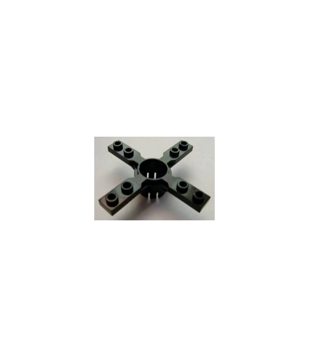 LEGO - Technic propeller 4-bladig Ø7 noppen met vierkante uiteinden (Vintage jaren ’90 onderdeel) - Black | N