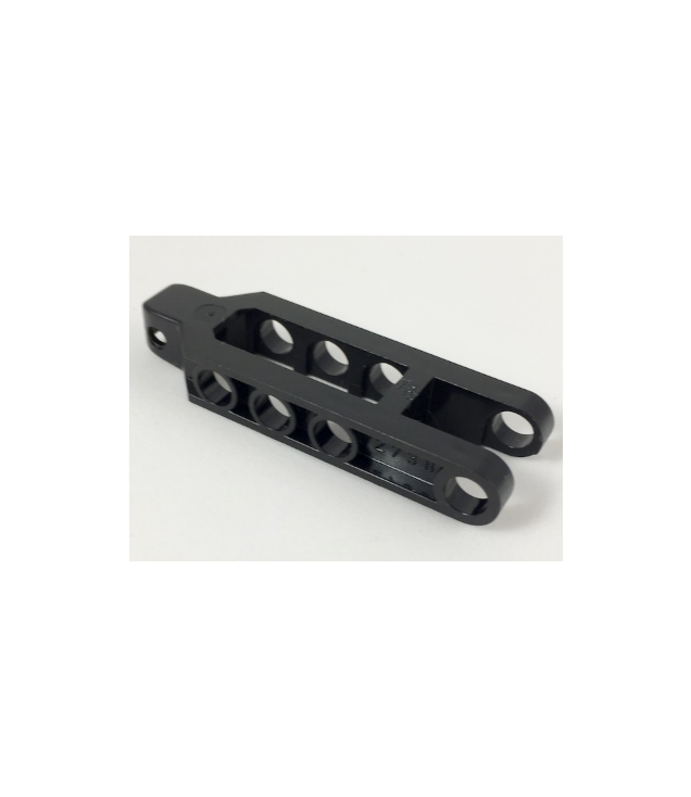 LEGO - Technic, stuurarm 6.5 x 2 met vierkante trekbalhouder zonder afschuining (Vintage jaren ’90 onderdeel) - Black | N